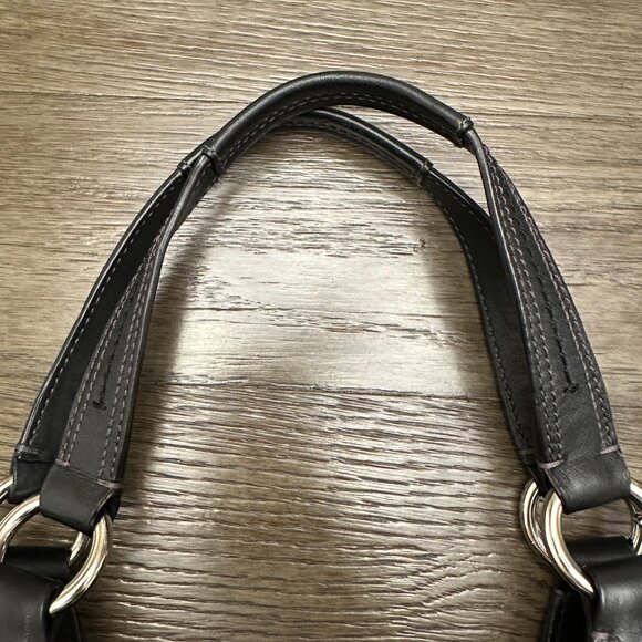 Coach Black Leather Hobo Shoulder Bag Purse Classic Style - Picture 10 of 15